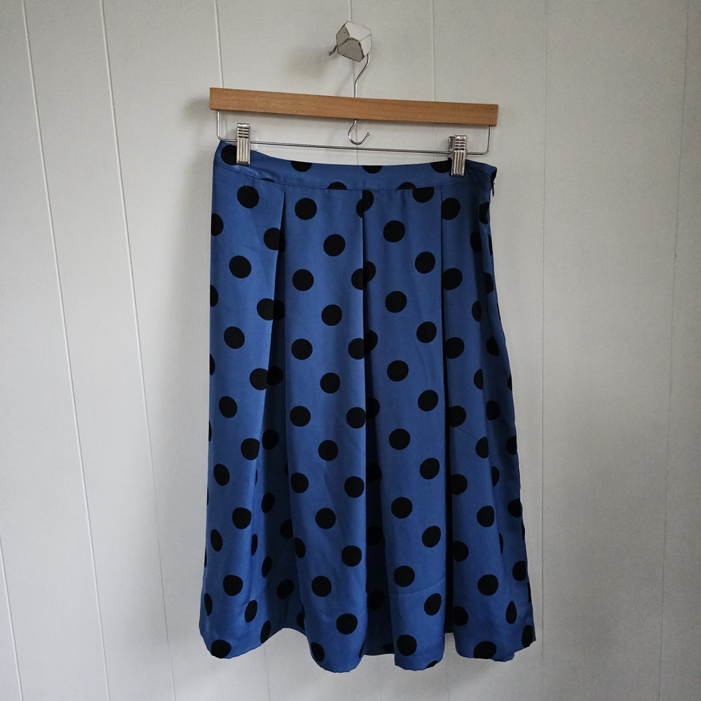 ☆ Blue Polka Dot Skirt